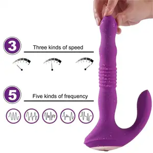 Telescopic Trusting Vibrating Dildo Vibrators Vagina Stimulator Sextoys for Women Masturbation
