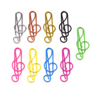 Clips de Papel con Forma de Notas Musicales, Artículos de Oficina, Regalos Escolares, Clips Metálicos Divertidos con Forma de Notas Musicales para Marcar Páginas