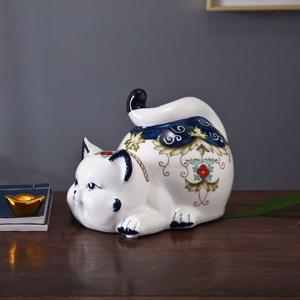 29.5X21CM S2 Modern Minimalist Ceramic <strong>cat</strong> <strong>Figurines</strong> for Home Decoration and Display, Creative Wedding Gifts - Product Image 2