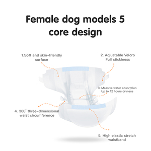 Pañales Desechables Absorbentes y Suaves para Perros Hembras, Suministros para Mascotas, Venta al Por Mayor <span class=keywords><strong>Dono</strong></span> - Product Image 3