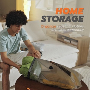 Sacchetto per sottovuoto resistente, kit per valigie con chiusura a zip, comodo e <span class=keywords><strong>salvaspazio</strong></span>, borsa da viaggio per riporre i <span class=keywords><strong>vestiti</strong></span> - Product Image 5