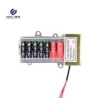 Moteur pas à pas antimagnétique pour compteur, alimentation CC installée, roues de caractères 5+2 supérieures et inférieures pour compteur d'énergie électrique HMJDQ06