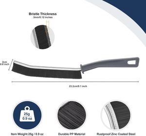 Plastic Long Handle Hard Bristle Sustainable Black Multifunctional Bathroom Crevice Corner <b>Gap</b> Cleaning Brush - Product Image 3