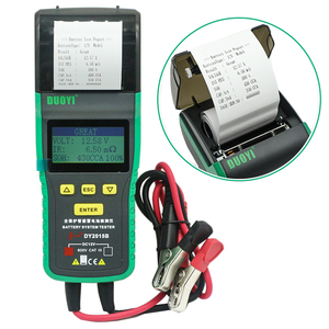 Testeur de batterie de voiture 12V DY2015B avec mesure de résistance interne et de durée de vie pour moto, avec imprimante et analyse de test de charge - Product Image 2