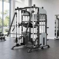 Appareil de musculation multifonctionnel professionnel avec poulie réglable, crossover, machine Smith et rack de squat pour salle de sport à domicile