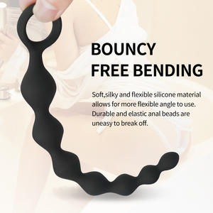 SEXBAY Europese Explosieve Siliconen Anale Plug Kraal Anale Handring Zeven Parel Court <span class=keywords><strong>Sex</strong></span> Plug Man Vrouw Homoseksualiteit - Product Image 3