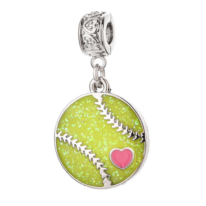 Sterling Silver Softball Charms For Pandora Bracelets Sterling