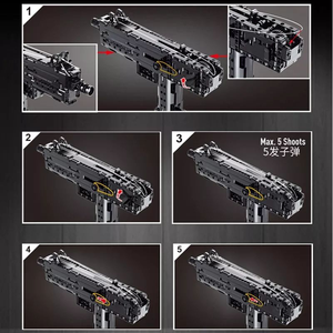 Mould King 14012 478 Piezas Serie Militar <span class=keywords><strong>MQC</strong></span> Subfusil de Juguete Bloques de Construcción Modelo Técnico Educativo Regalo Festivo - Product Image 5