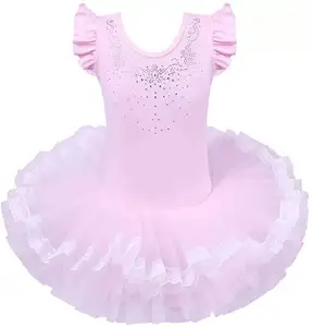 Baby Girls Romantic Spandex Tutu Dress Ballet Dance Costumes Leotard for Gymnastics and Stage Performance