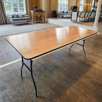 Table de banquet rectangulaire pliable en bois de 72 pouces, 96 pouces, 6 pieds, 8 pieds, pour la maison, les centres de conférence, les mariages