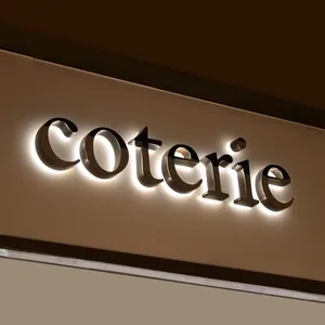 Letrero LED para puerta Delantera, señal iluminada con letras, para tienda, a precio de fábrica