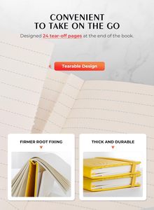 Aisbugur 2 túi A3 Túi máy tính xách tay bìa cứng nhỏ với may ràng buộc 3.7 "x 5.7" Kích thước 320 trang bìa da màu đen - Product Image 3