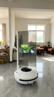 Kiosco Interactivo Móvil Transparente con IA de 55 Pulgadas, Robot UFO 2K con Pantalla Táctil de 10 Puntos, WIFI, SDK OEM, Android/PC, para Tiendas Minoristas