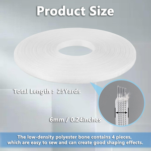 Customized for Polyester Boning Tape in 6MM 8MM 10MM 12MM 15MM Plastic PP for Garment Accessories Corset <b>Collar</b> Bag - Product Image 3