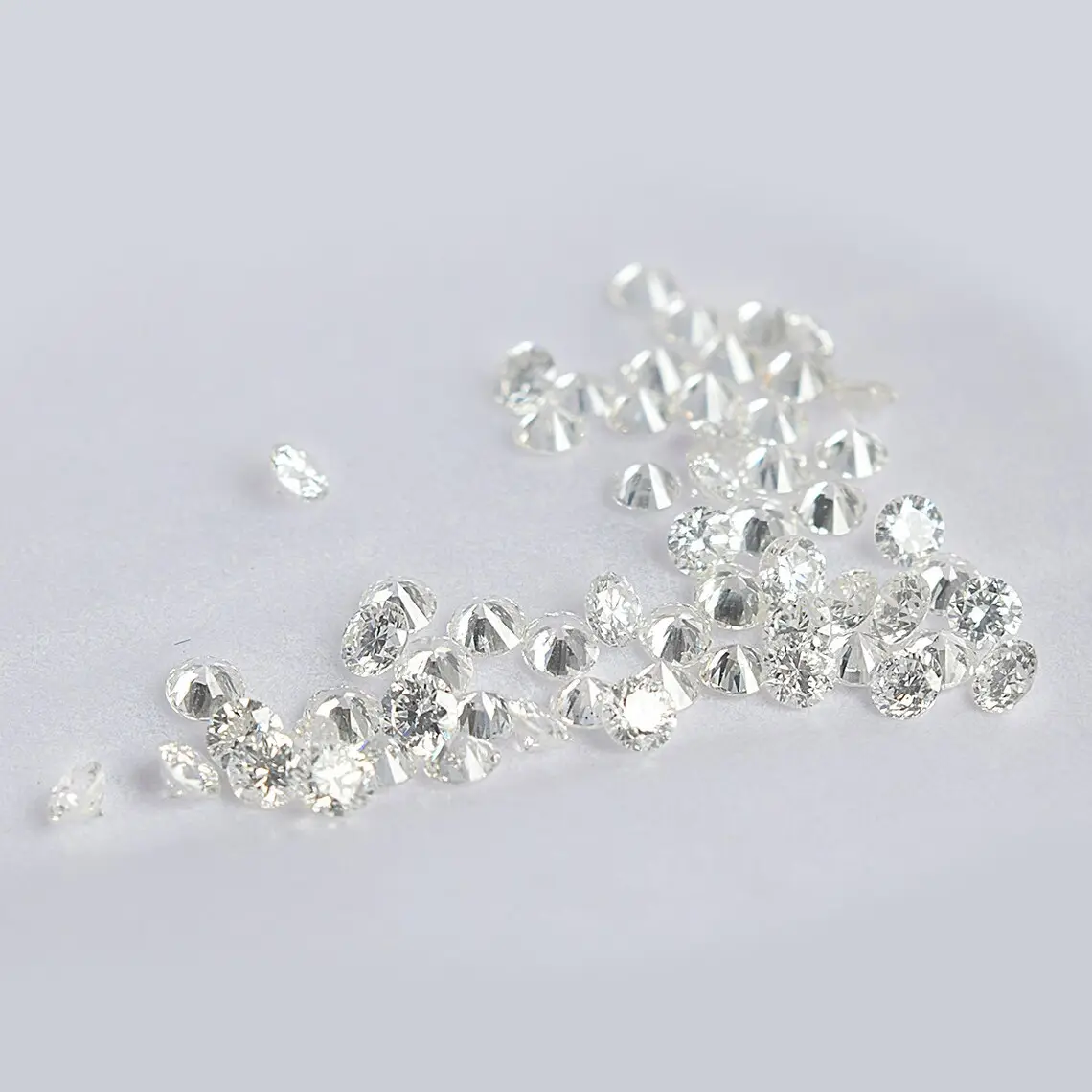 Anillo de compromiso de moissanita, joyería personalizada a granel, Diamante Suelto blanco de 3mm