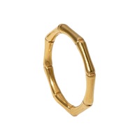 Anneau en acier au titane simple vent froid transfrontalier femme design créatif osseux japonais et coréen bague d'index en bambou
