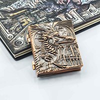 Dés à rouler créatifs en métal, motif dragon, style carte de crédit pliable, lot de 10, accessoire de jeu EDC