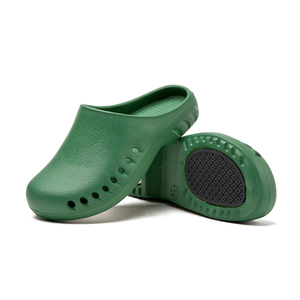 Calzado Médico Antideslizante Verde y Blanco para Clínica y Farmacia, Pantuflas Ergonómicas de <span class=keywords><strong>Masaje</strong></span>, <span class=keywords><strong>Zuecos</strong></span> Quirúrgicos para Hombre - Product Image 2