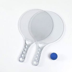 High Quality Summer Promotional Kids <b>Plastic</b> Beach Racket Paddle Ball Game Set - Product Image 4