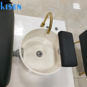 เก้าอี้นวดเท้าสปาสีน้ำเงินสุดหรู ยี่ห้อ Kisen ขายดี พร้อมอ่างแช่เท้า สำหรับร้านทำเล็บ - Product Image 5
