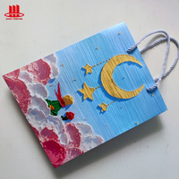 Sac Cadeau de Luxe en Papier avec Poignée en Ruban, Impression Offset Personnalisée du Logo, Art, Taille Personnalisée Acceptée, CMJN, Recyclable