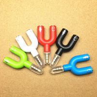 Adaptateur en U, double prise casque 3,5 mm, câbles audio PVC, séparateur de microphone, connecteur pivotant 2 en 1, convertisseur audio pour ordinateur