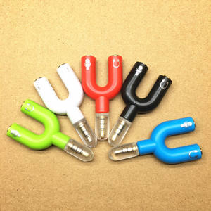 Adaptador Tipo U, Divisor de Cable de Audio de PVC con Conector Dual de 3.5 mm para Auriculares, Micrófono 2 en 1, Conector Giratorio, <span class=keywords><strong>Conversor</strong></span> de Audio para Computadora - Product Image 3