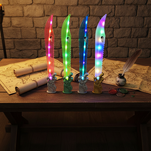 มีดมังกรและมีดฉลามพ่นสีแบบใหม่ ขายดี พร้อมไฟหลากสี เสียงและแสงแบบตรวจจับแรงโน้มถ่วง ของเล่นแฟลช - Product Image 3