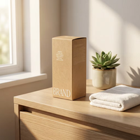 Kotak Kemasan Kosmetik Perawatan Kulit Profesional dengan Logo Kustom, Terbuat dari Kertas Kraft Biodegradable, Model Lipat Atas Bawah, Dapat Didaur Ulang, Tahan Lama, dan Kokoh
