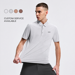 <span class=keywords><strong>Polo</strong></span> à manches courtes résistant aux plis en soie de glace T-shirt unisexe à col pour les voyages d'affaires <span class=keywords><strong>Polo</strong></span> décontracté à porter quotidiennement - Product Image 2
