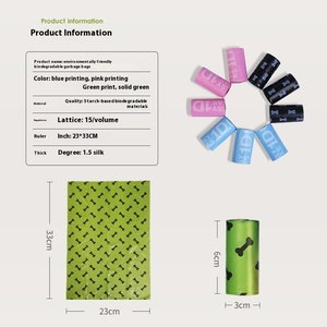 Sinh thái thân thiện tùy chỉnh phân hủy sinh học Dog poop túi đầy đủ Túi Epi Phân & Pet túi rác cho pet xử lý chất thải - Product Image 5