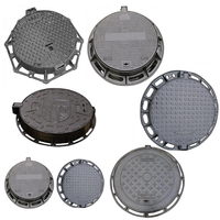 Couvercle de regard rond en fonte ductile EN124 B125 GGG50, diamètre extérieur 1040 mm, ouverture claire 800 mm, personnalisable pour égouts et routes municipales