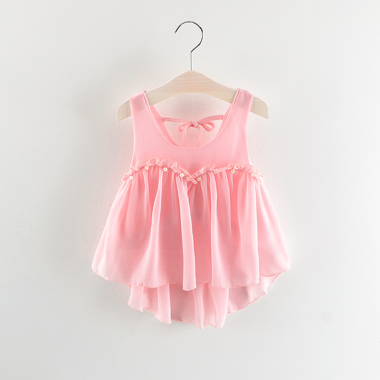 Недорогая цена, Повседневное платье для маленьких девочек летнее милое розовое платье без рукавов для младенцев
