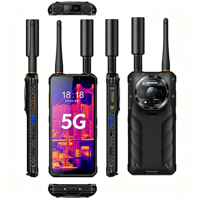 Rugged 5G Smartphone USB 3.0 IP68 Waterproof Explosion Proof DMR RTK Thermal Imaging Laser Range NFC 1D/2D Barcode 8GB 5000mAh