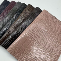 0.8MM PU crocodile Faux cuir gaufrage haute pression et finition brillante sont utilisés pour les chaussures de sac pour dames