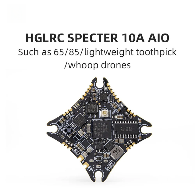 HGLRC SPECTER 10A 1-2S ELRS AIO VTX 400mW F411 Flight Control 5 in 1 FC BL_S for FPV Drone