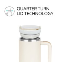Mug de voyage personnalisé avec logo, 40 oz, en acier inoxydable à double paroi isolé sous vide, avec couvercle anti-fuite et paille