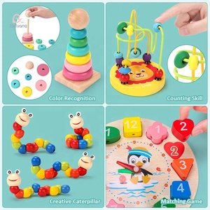 Set <span class=keywords><strong>di</strong></span> giocattoli Montessori in legno per bambini - Puzzle e giochi <span class=keywords><strong>di</strong></span> classificazione da 6 pezzi per lo sviluppo, per bambini dai 1 ai 4 anni, kit per l'<span class=keywords><strong>apprendimento</strong></span> della motricità fine - Product Image 5