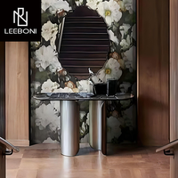 Petite table de console en marbre de luxe moderne sur mesure de haute qualité pour couloir