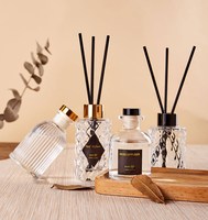 Bouteilles en verre pour diffuseur, grandes bouteilles de diffuseur à bâtonnets avec bouchon en liège, 50 ml, 100 ml, 150 ml, 250 ml, bouteille de diffuseur de luxe