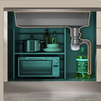 Vente chaude Moderne 304 En Acier Inoxydable Simple Bol Évier De Cuisine Undermounted Grand Design Multifonction Sans Robinet