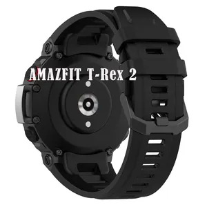 SmartWatch Watchband Silicone Runnber Green Black Smart Watch Strap Band For Huami Amazfit T Rex 2 T-rex 2 Correa