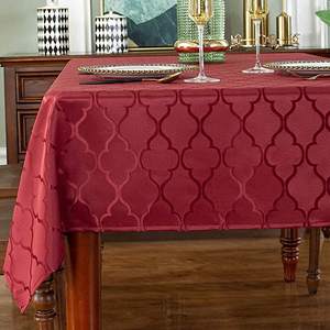 Mantel redondo moderno 100% poliéster a prueba de aceite impermeable desechable para banquete de boda fiesta uso doméstico tejido tamaño personalizable - Product Image 1