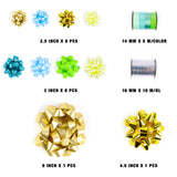 20ct <b>Gift</b> <b>Bows</b> Aquamarine Gold Manufacturer Wholesale Christmas Star Pp <b>Gift</b> Ribbon Pull Flower Ribbon Pull <b>Bows</b> - Product Image 3