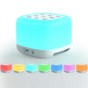 Machine sonore à bruit blanc Haut-parleur Bluetooth 7 couleurs Veilleuse 40 sons apaisants Rechargeable Portable Kids Sound Machine