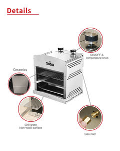 Appareil de cuisson pour barbecue gaz, 800 celsius, facile à nettoyer, Grill, four à steak, maison - Product Image 2