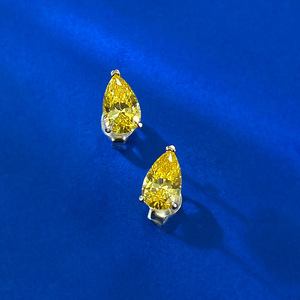 Boucles d'oreilles <span class=keywords><strong>en</strong></span> argent sterling 925 avec zircon <span class=keywords><strong>en</strong></span> forme de poire de 5*8 mm pour femmes - Product Image 3