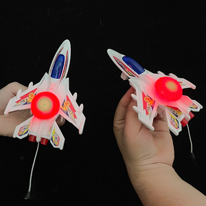 <b>Light</b> Up String Airplane Model Plastic Toy For Kids 4-6 Years Old Push <b>Pull</b> Toy Unisex Cartoon Shape - Product Image 2