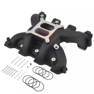 Colector de Admisión de Doble Plano MATCHWAY Nuevo, Negro, de Aluminio Mecanizado CNC, Super Victor EFI para Chevy LS1/<span class=keywords><strong>LS2</strong></span>/LS6 300-130, Riel de Combustible - Product Image 5