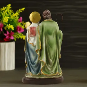 Statue classique de la Sainte Famille, figurines religieuses de luxe, sculpture européenne en polyrésine de Jésus enfant et Marie pour la décoration de Noël - Product Image 5